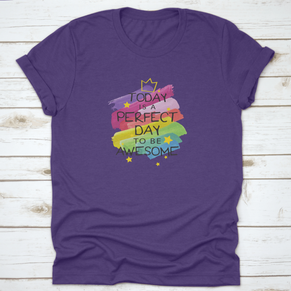 Vector Print Design Inspirational Quote T-shirt in a classic fit, showcasing motivational text on a soft cotton fabric.