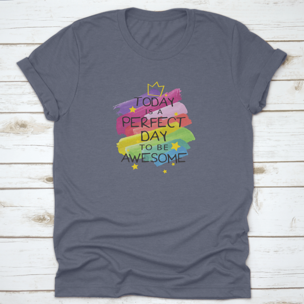 Vector Print Design Inspirational Quote T-shirt in a classic fit, showcasing motivational text on a soft cotton fabric.