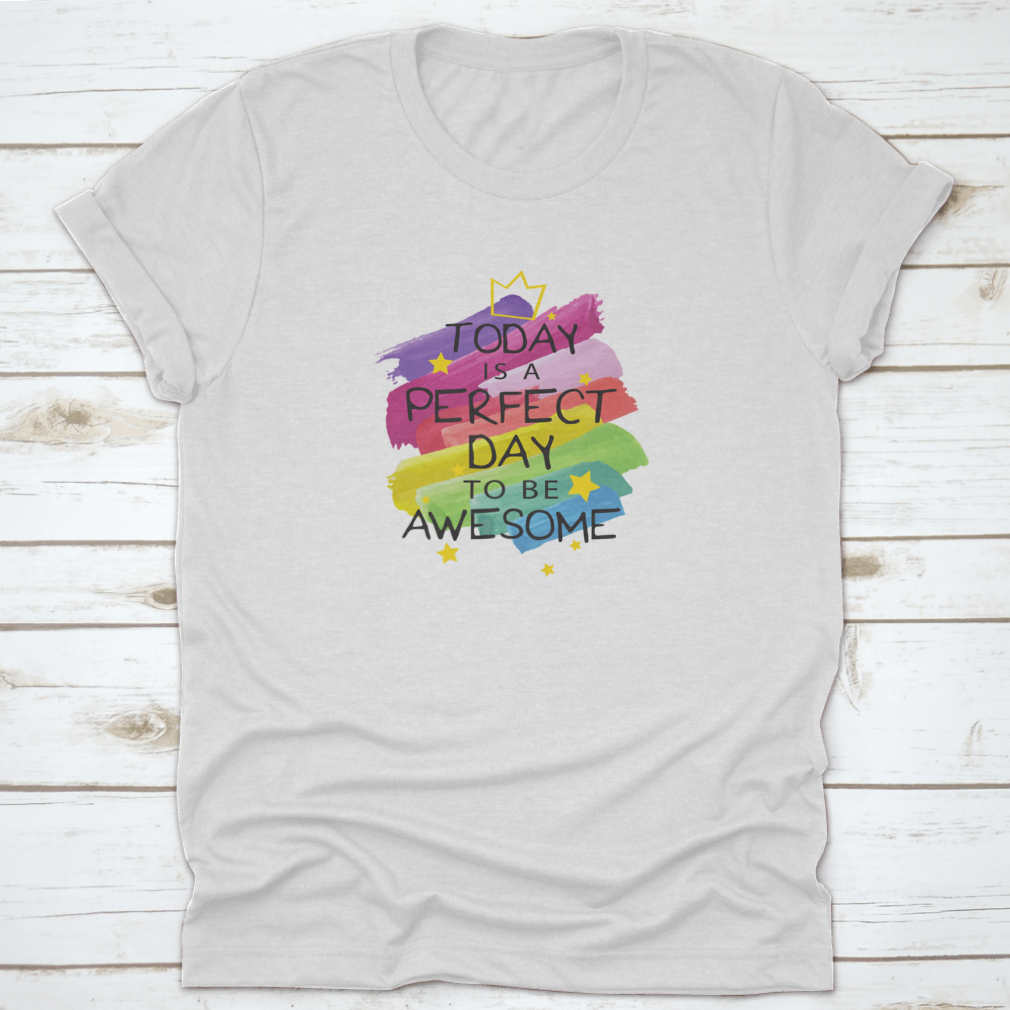 Vector Print Design Inspirational Quote T-shirt in a classic fit, showcasing motivational text on a soft cotton fabric.