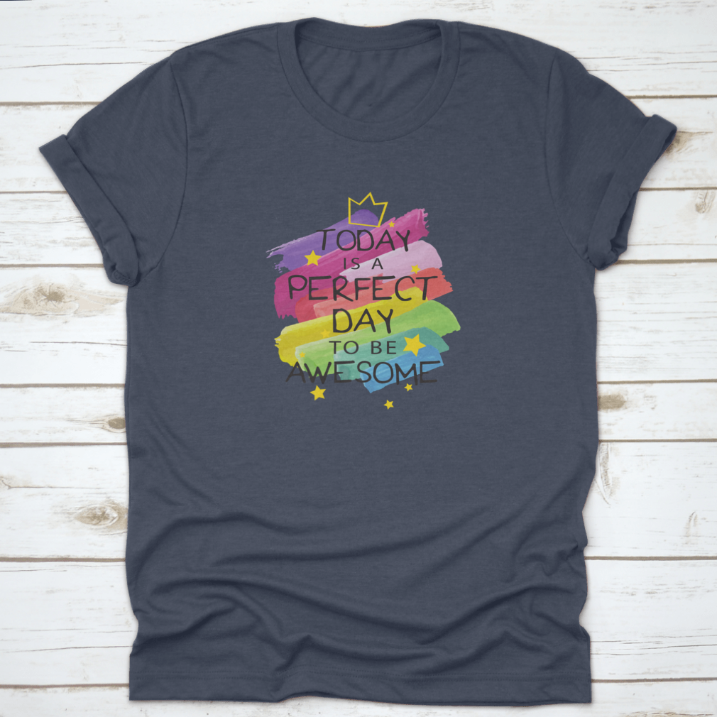 Vector Print Design Inspirational Quote T-shirt in a classic fit, showcasing motivational text on a soft cotton fabric.