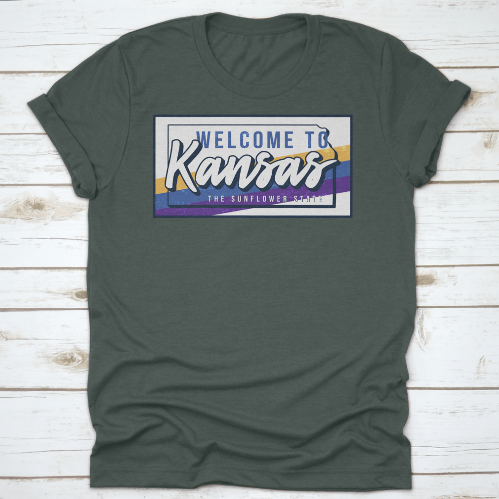 Vector state map t-shirt in grunge style with hand-drawn typography lettering, showcasing a unique artistic design.