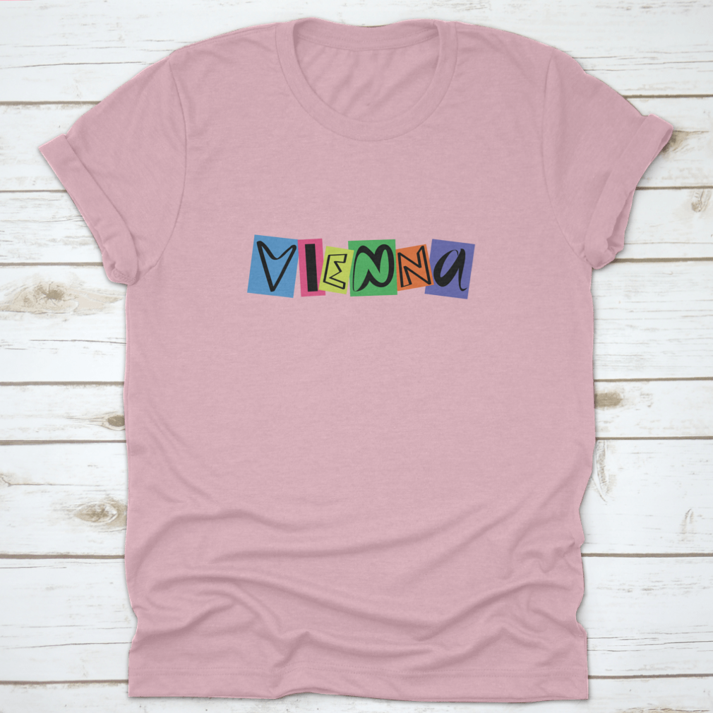 Vienna Austria Logo Icon T-shirt featuring a modern hand-drawn doodle design on a soft cotton fabric.
