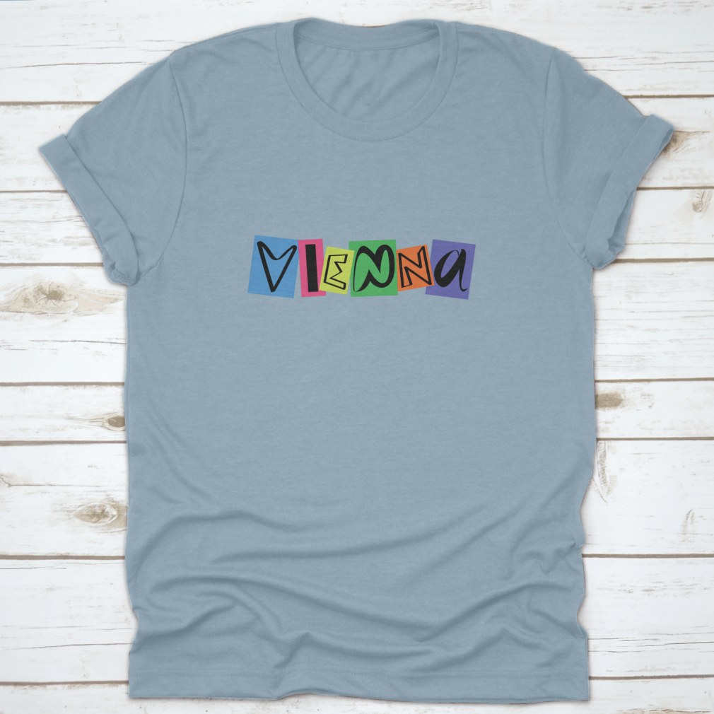 Vienna Austria Logo Icon T-shirt featuring a modern hand-drawn doodle design on a soft cotton fabric.