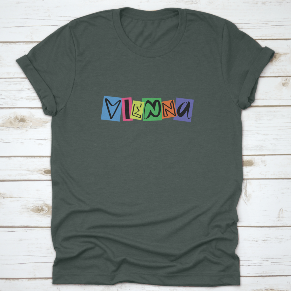 Vienna Austria Logo Icon T-shirt featuring a modern hand-drawn doodle design on a soft cotton fabric.