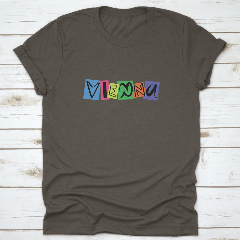 Vienna Austria Logo Icon T-shirt featuring a modern hand-drawn doodle design on a soft cotton fabric.