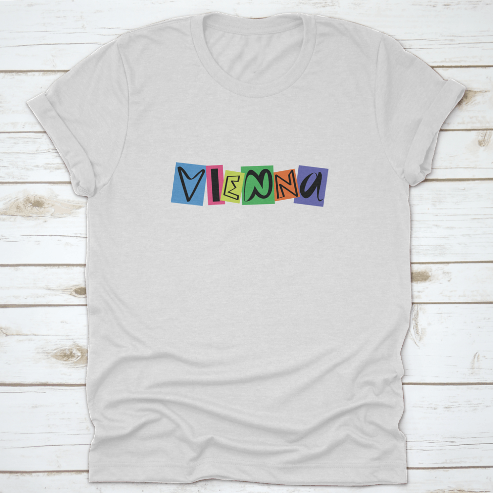 Vienna Austria Logo Icon T-shirt featuring a modern hand-drawn doodle design on a soft cotton fabric.