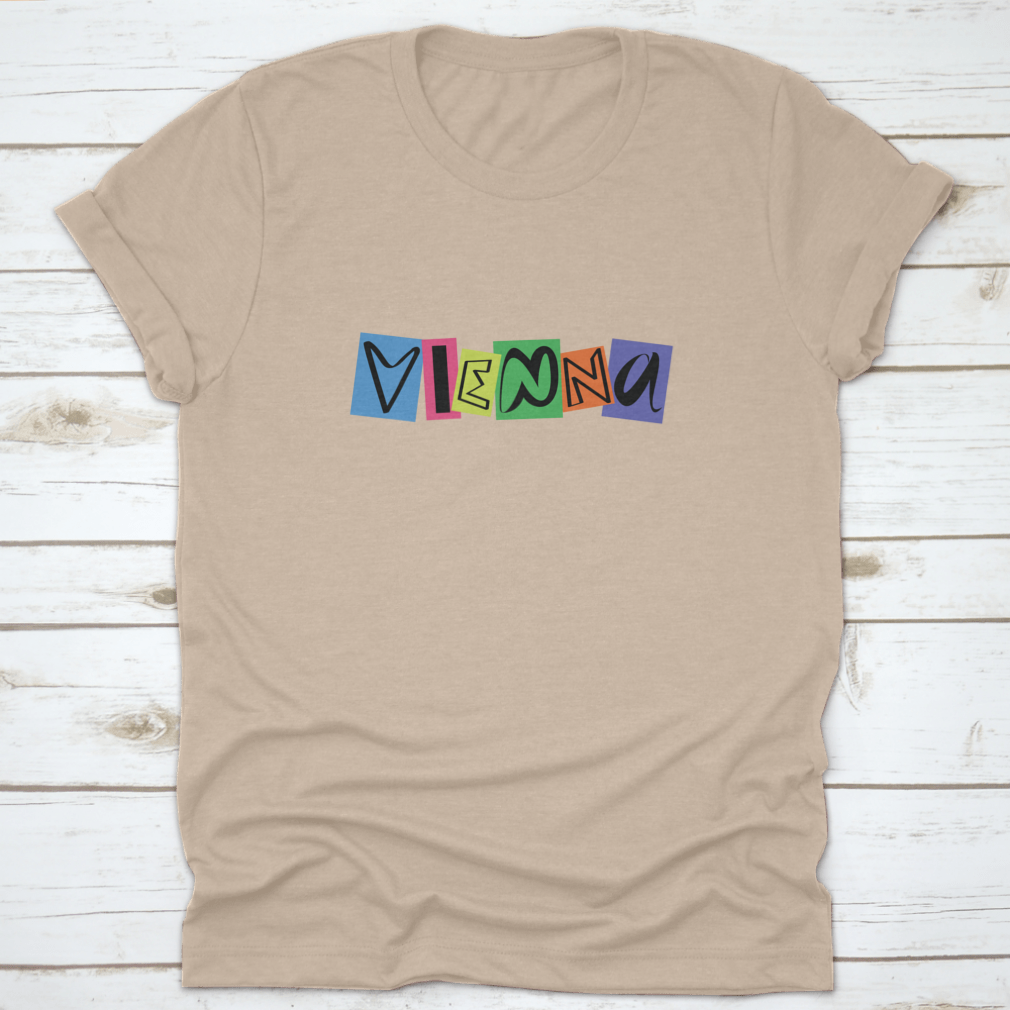 Vienna Austria Logo Icon T-shirt featuring a modern hand-drawn doodle design on a soft cotton fabric.