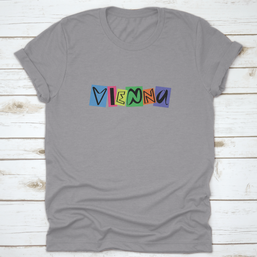 Vienna Austria Logo Icon T-shirt featuring a modern hand-drawn doodle design on a soft cotton fabric.