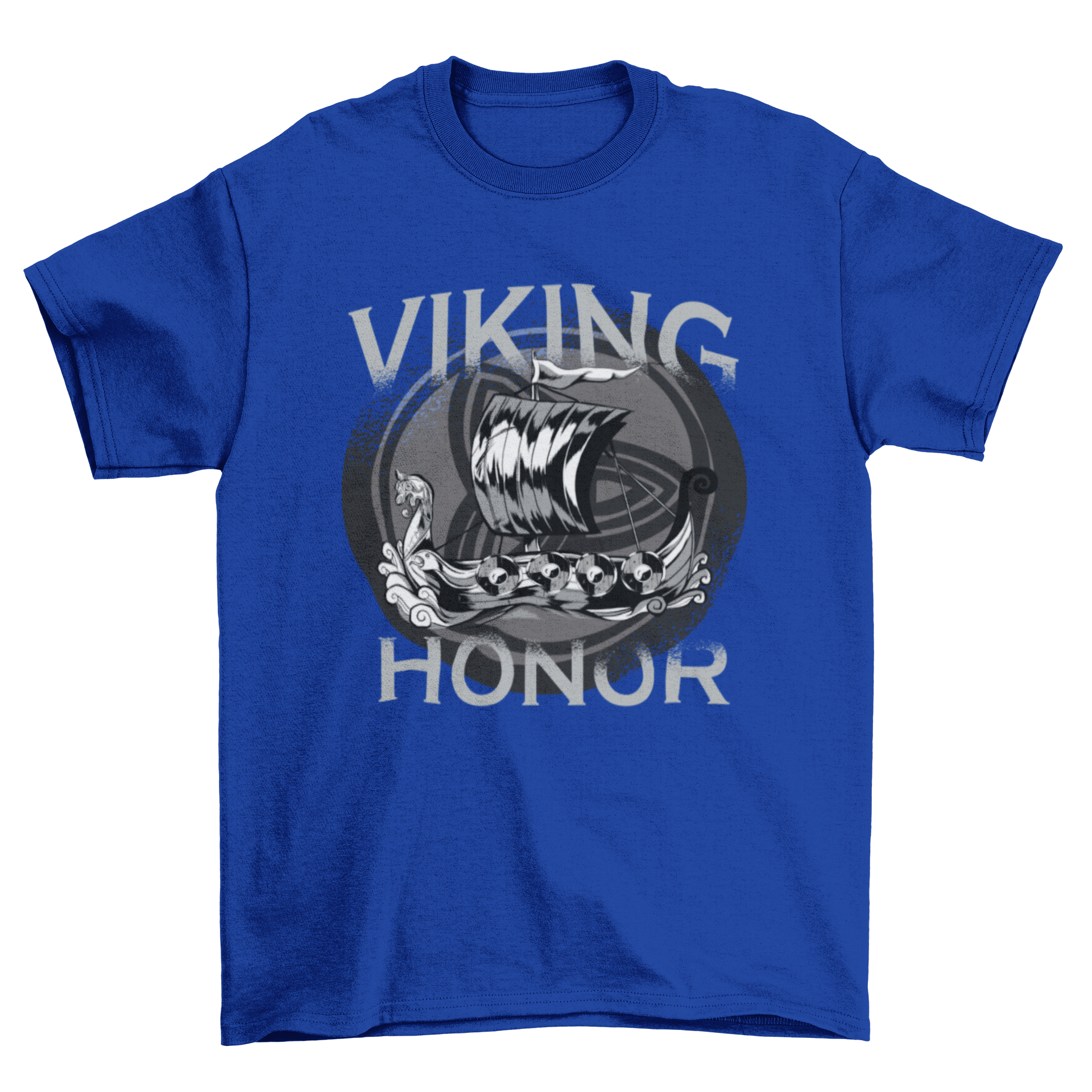 Viking Honor T-Shirt featuring a detailed Viking ship design with the text 'Viking Honor'.