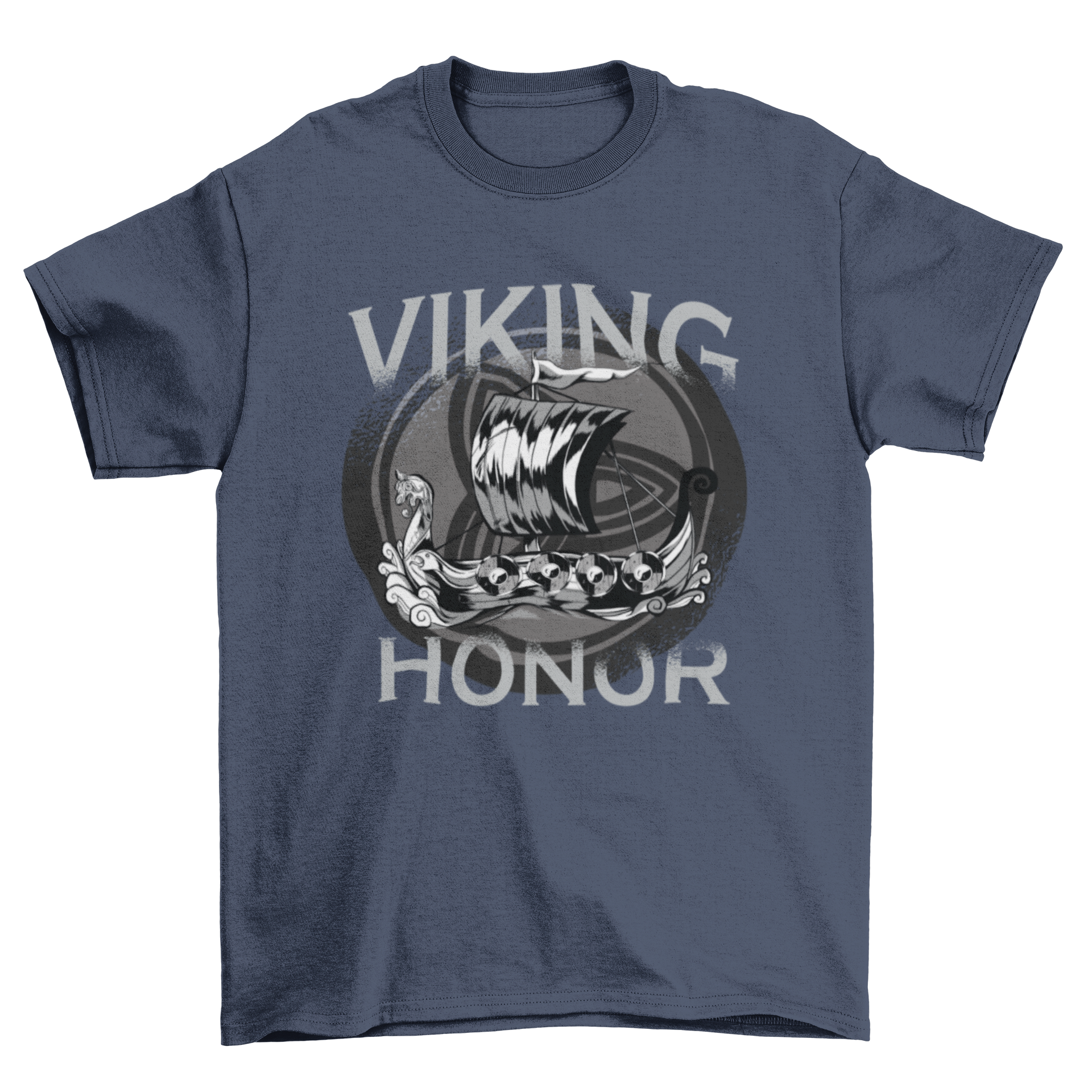 Viking Honor T-Shirt featuring a detailed Viking ship design with the text 'Viking Honor'.