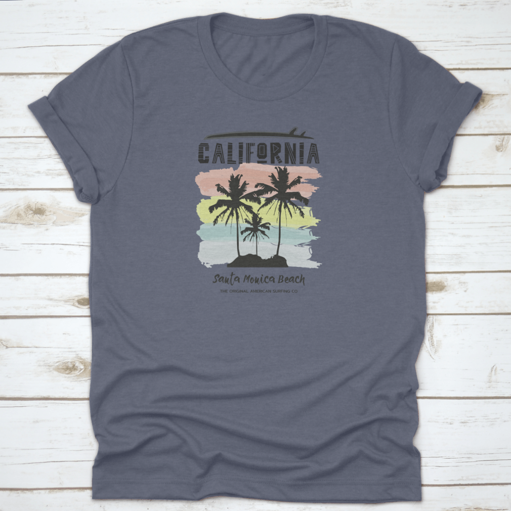 Vintage California Beach Vibes Cool T-Shirt in a relaxed fit, showcasing a beach-themed graphic design, perfect for casual wear.