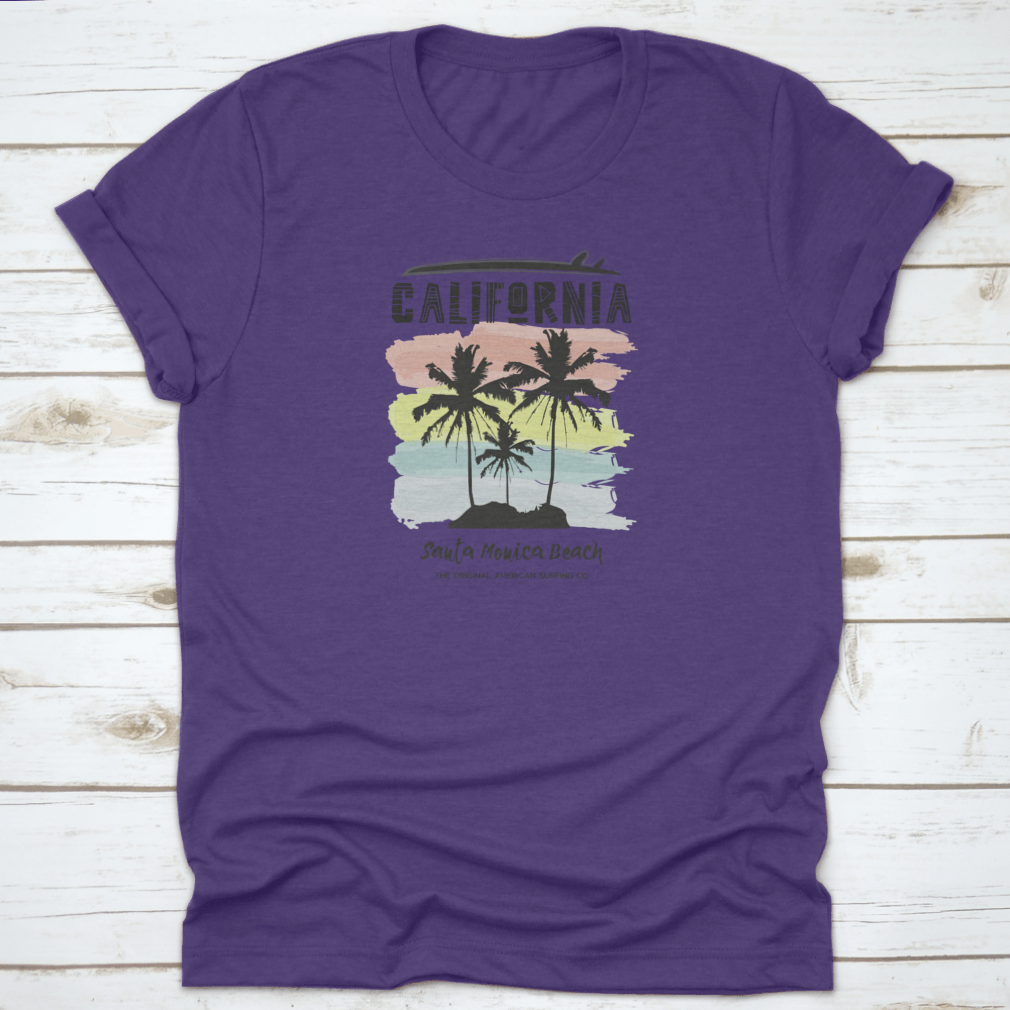 Vintage California Beach Vibes Cool T-Shirt in a relaxed fit, showcasing a beach-themed graphic design, perfect for casual wear.