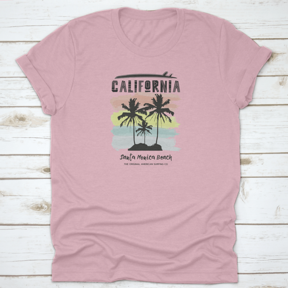 Vintage California Beach Vibes Cool T-Shirt in a relaxed fit, showcasing a beach-themed graphic design, perfect for casual wear.