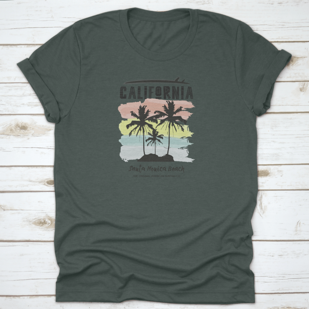 Vintage California Beach Vibes Cool T-Shirt in a relaxed fit, showcasing a beach-themed graphic design, perfect for casual wear.