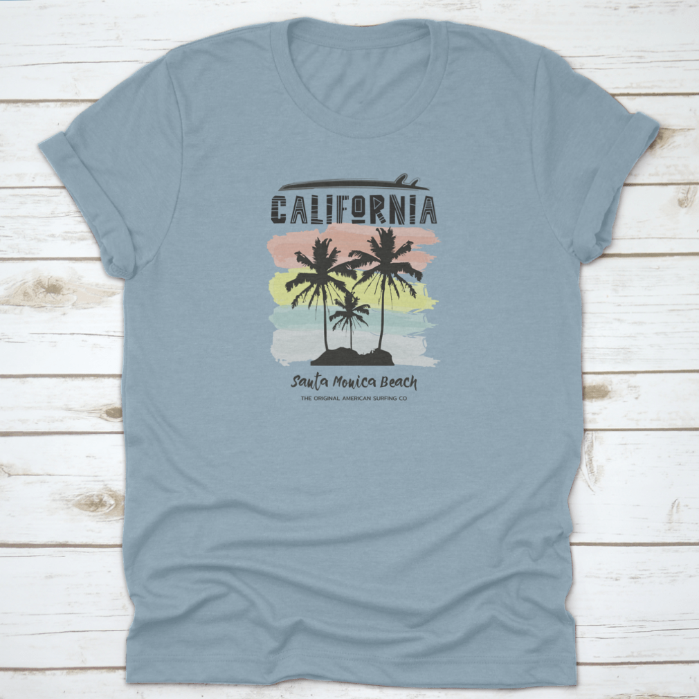 Vintage California Beach Vibes Cool T-Shirt in a relaxed fit, showcasing a beach-themed graphic design, perfect for casual wear.