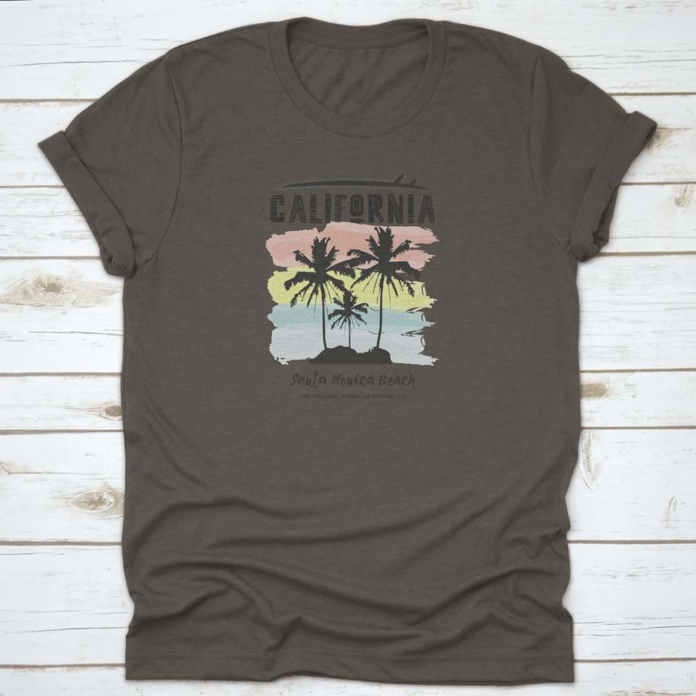 Vintage California Beach Vibes Cool T-Shirt in a relaxed fit, showcasing a beach-themed graphic design, perfect for casual wear.