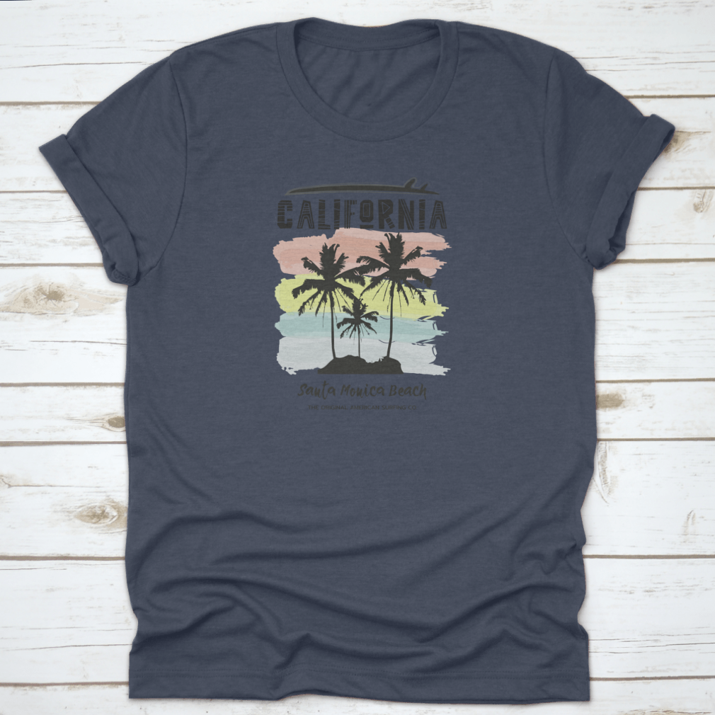 Vintage California Beach Vibes Cool T-Shirt in a relaxed fit, showcasing a beach-themed graphic design, perfect for casual wear.
