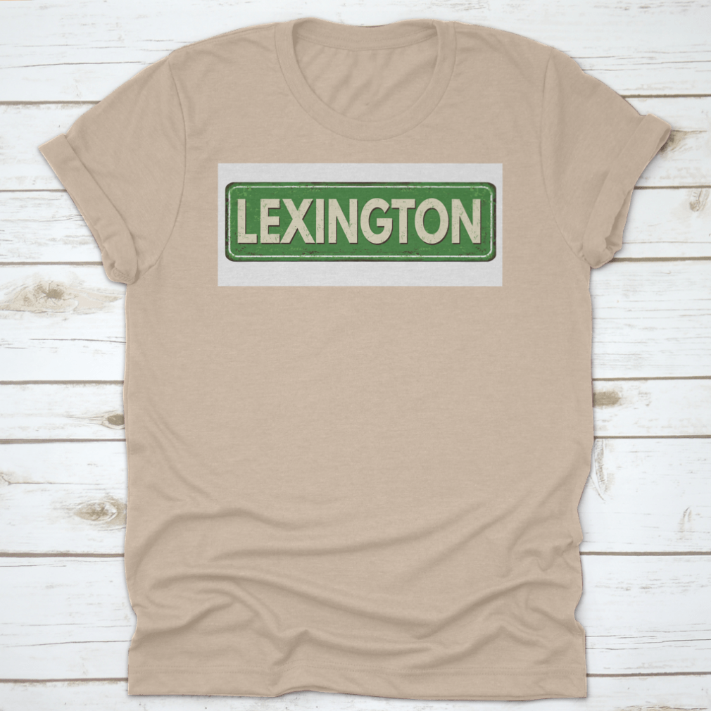 Vintage Rusty Metal Of Lexington vector illustration design on a cotton fabric, showcasing a unique and artistic style.