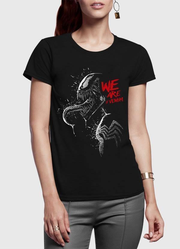 Main We are Venom Half Sleeves Women T-shirt image