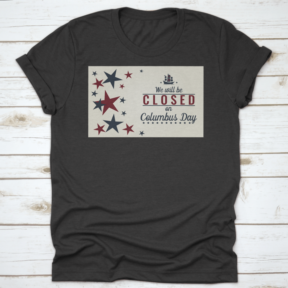 A stylish vector illustration shirt design celebrating Columbus Day, featuring a unique graphic and comfortable fit.