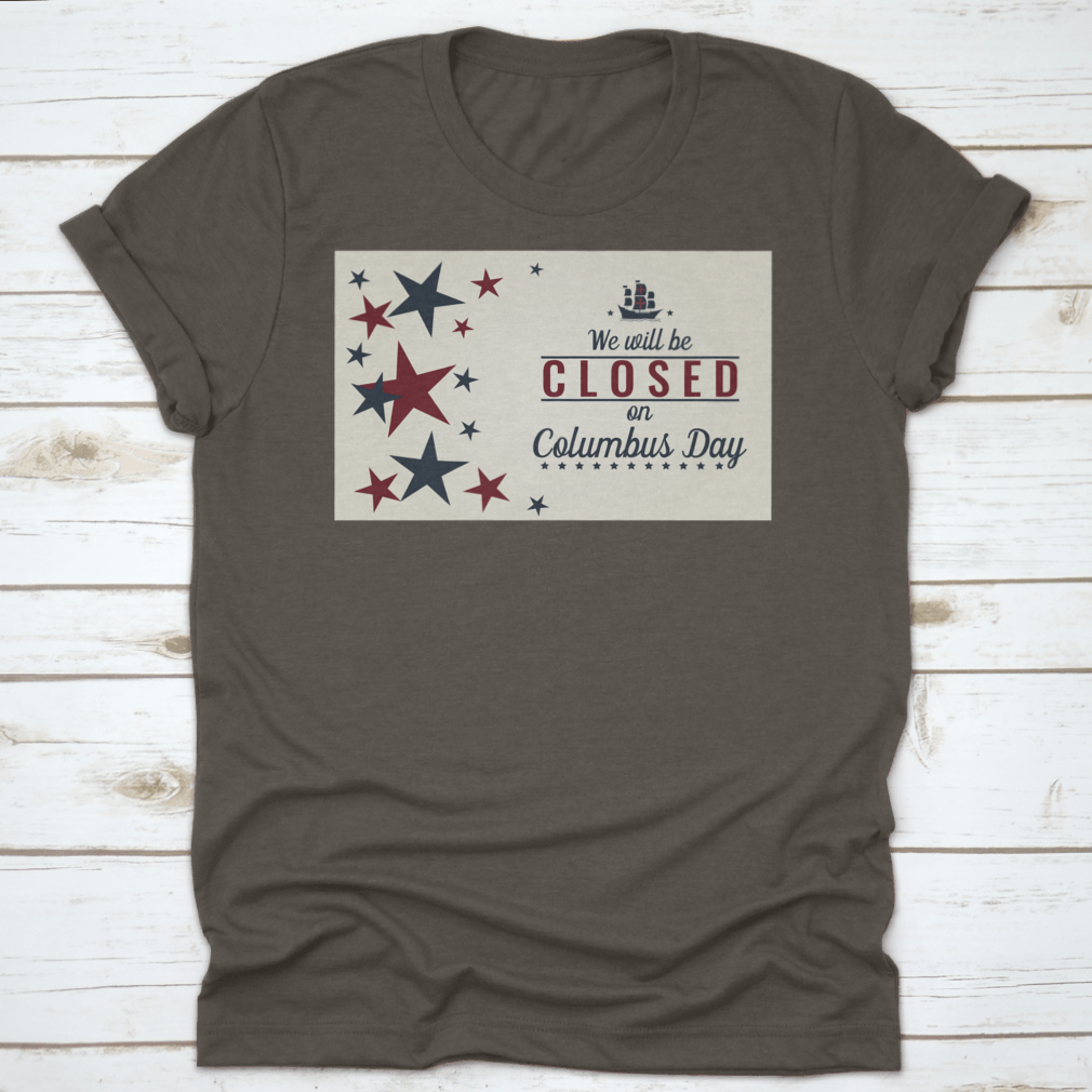 A stylish vector illustration shirt design celebrating Columbus Day, featuring a unique graphic and comfortable fit.