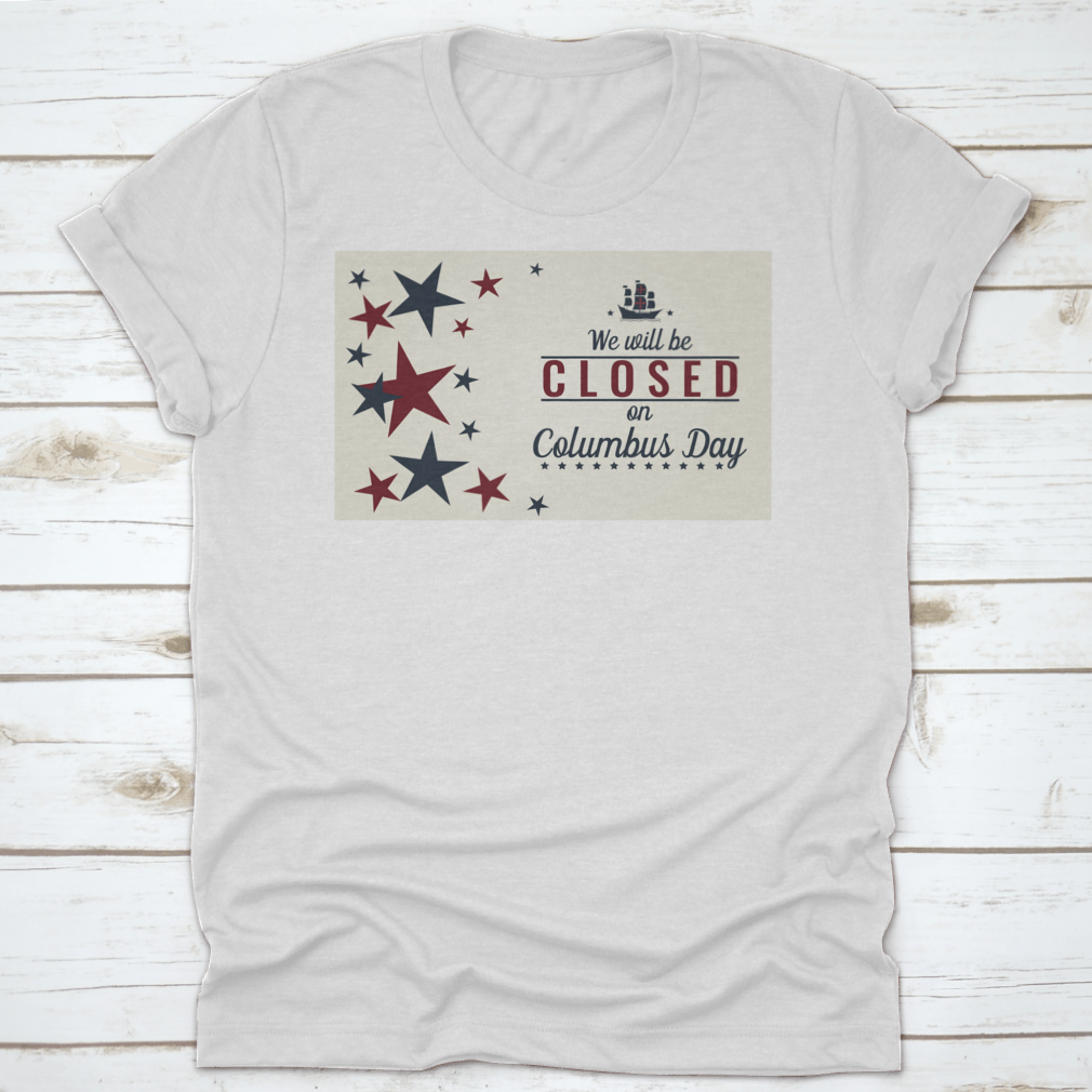 A stylish vector illustration shirt design celebrating Columbus Day, featuring a unique graphic and comfortable fit.