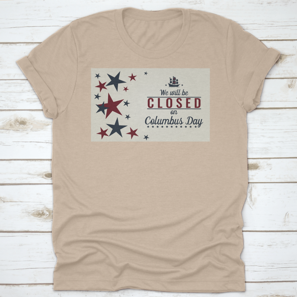 A stylish vector illustration shirt design celebrating Columbus Day, featuring a unique graphic and comfortable fit.