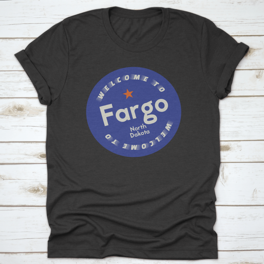 Fargo North Dakota tourism badge sticker featuring vibrant colors and classic design, perfect for travel enthusiasts.