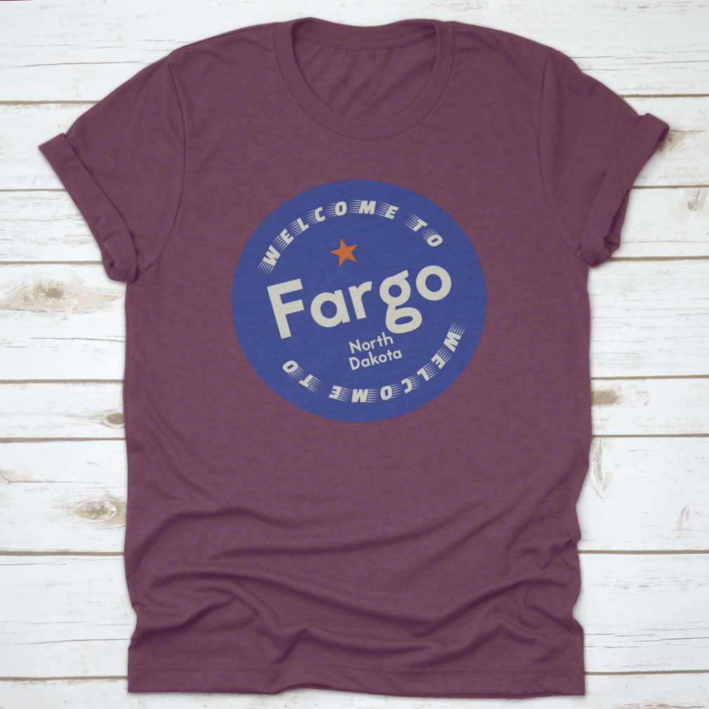 Fargo North Dakota tourism badge sticker featuring vibrant colors and classic design, perfect for travel enthusiasts.