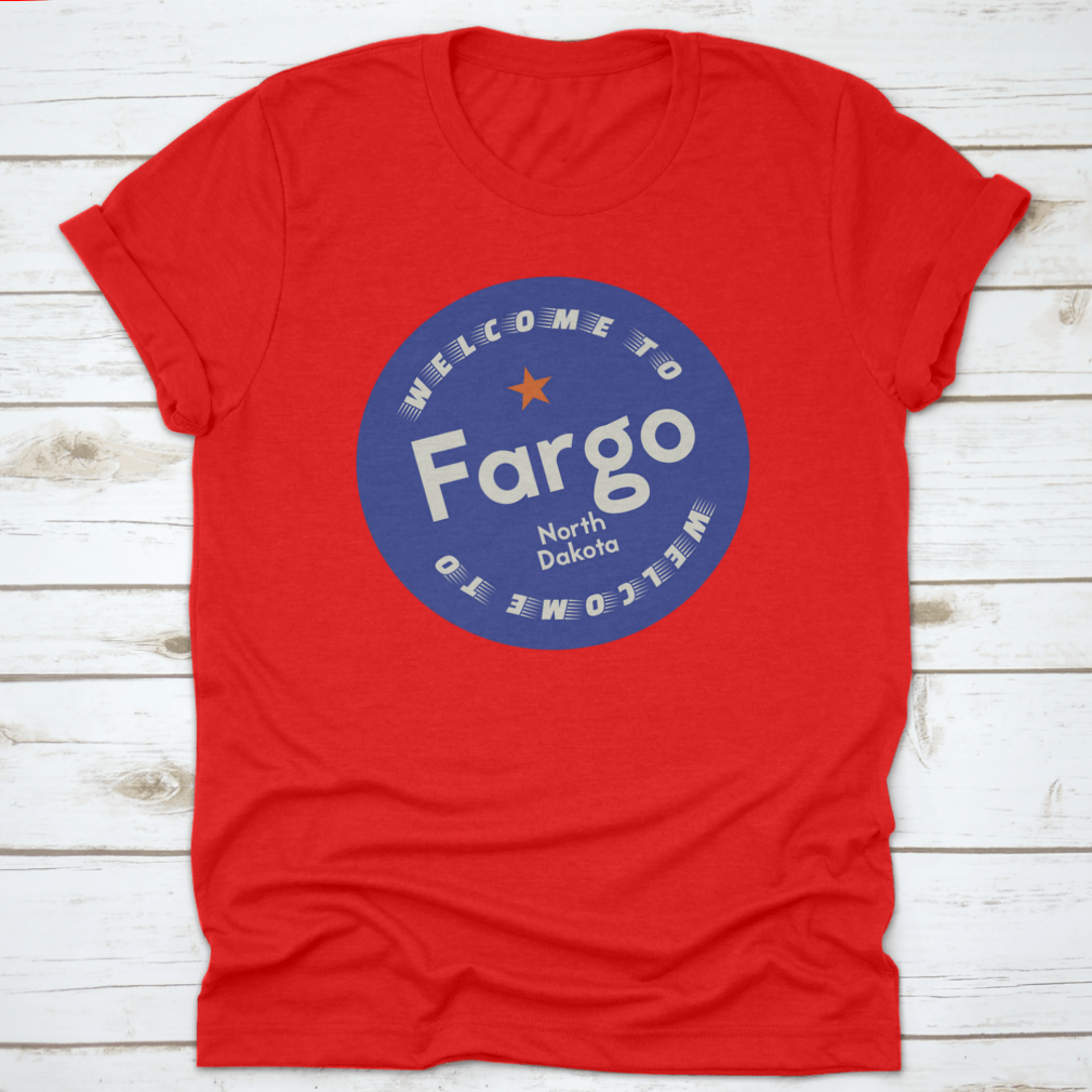 Fargo North Dakota tourism badge sticker featuring vibrant colors and classic design, perfect for travel enthusiasts.