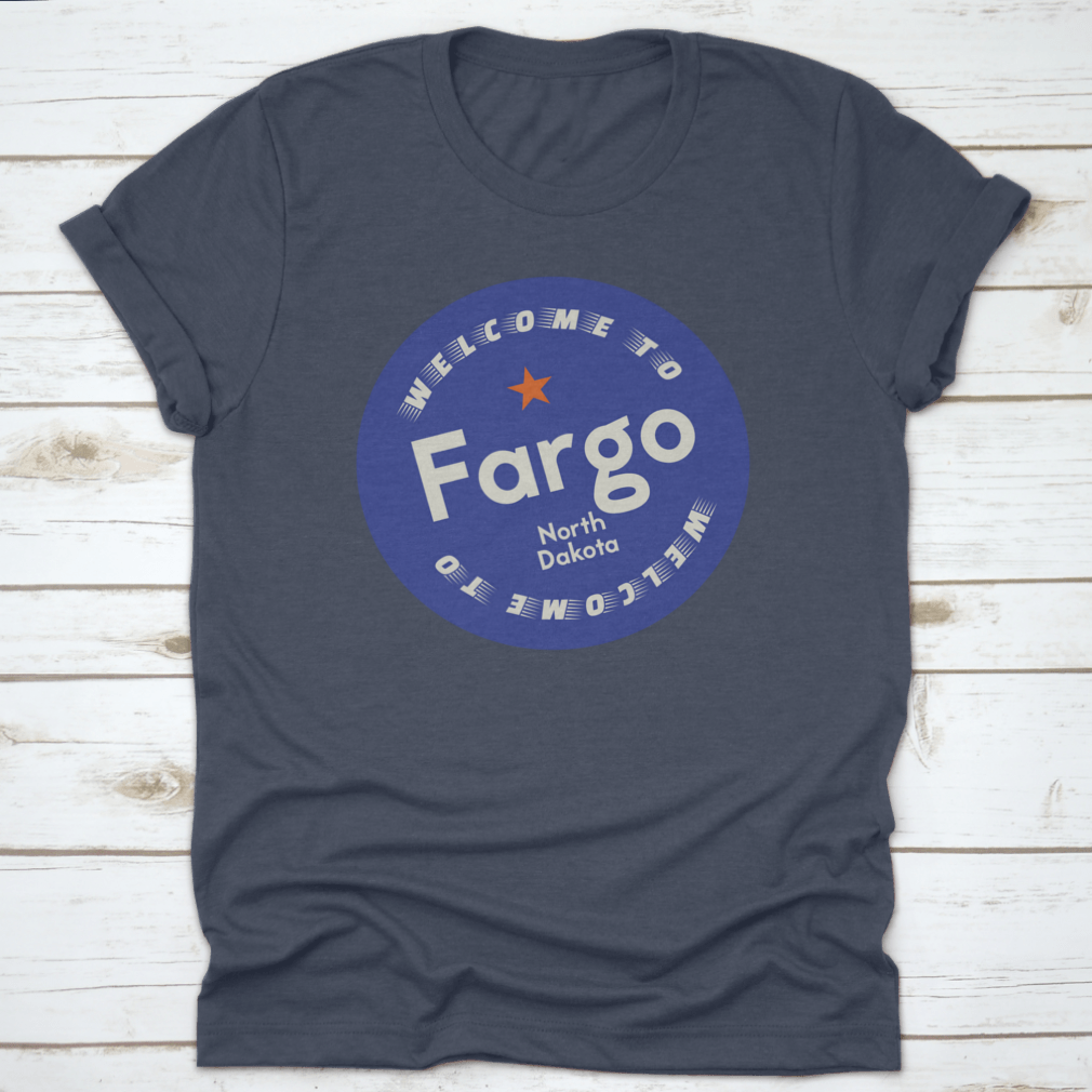 Fargo North Dakota tourism badge sticker featuring vibrant colors and classic design, perfect for travel enthusiasts.