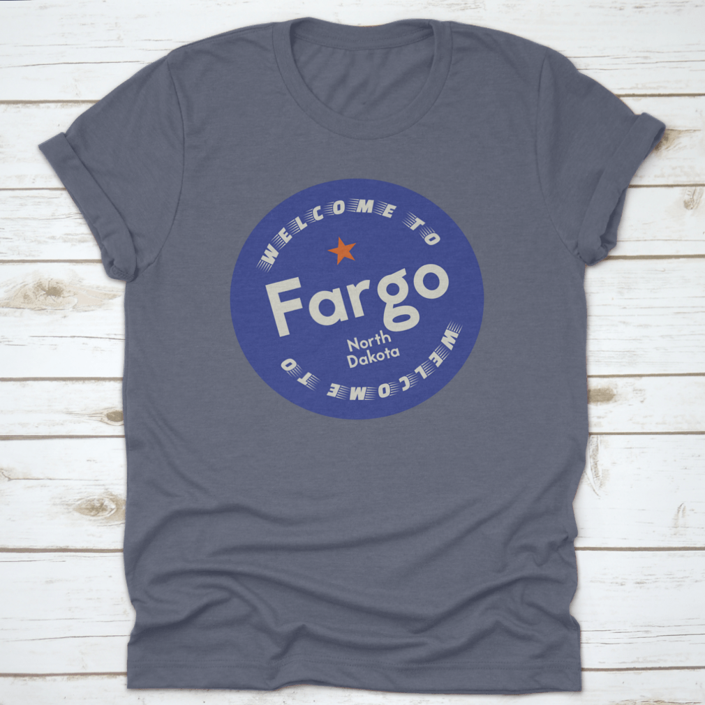 Fargo North Dakota tourism badge sticker featuring vibrant colors and classic design, perfect for travel enthusiasts.