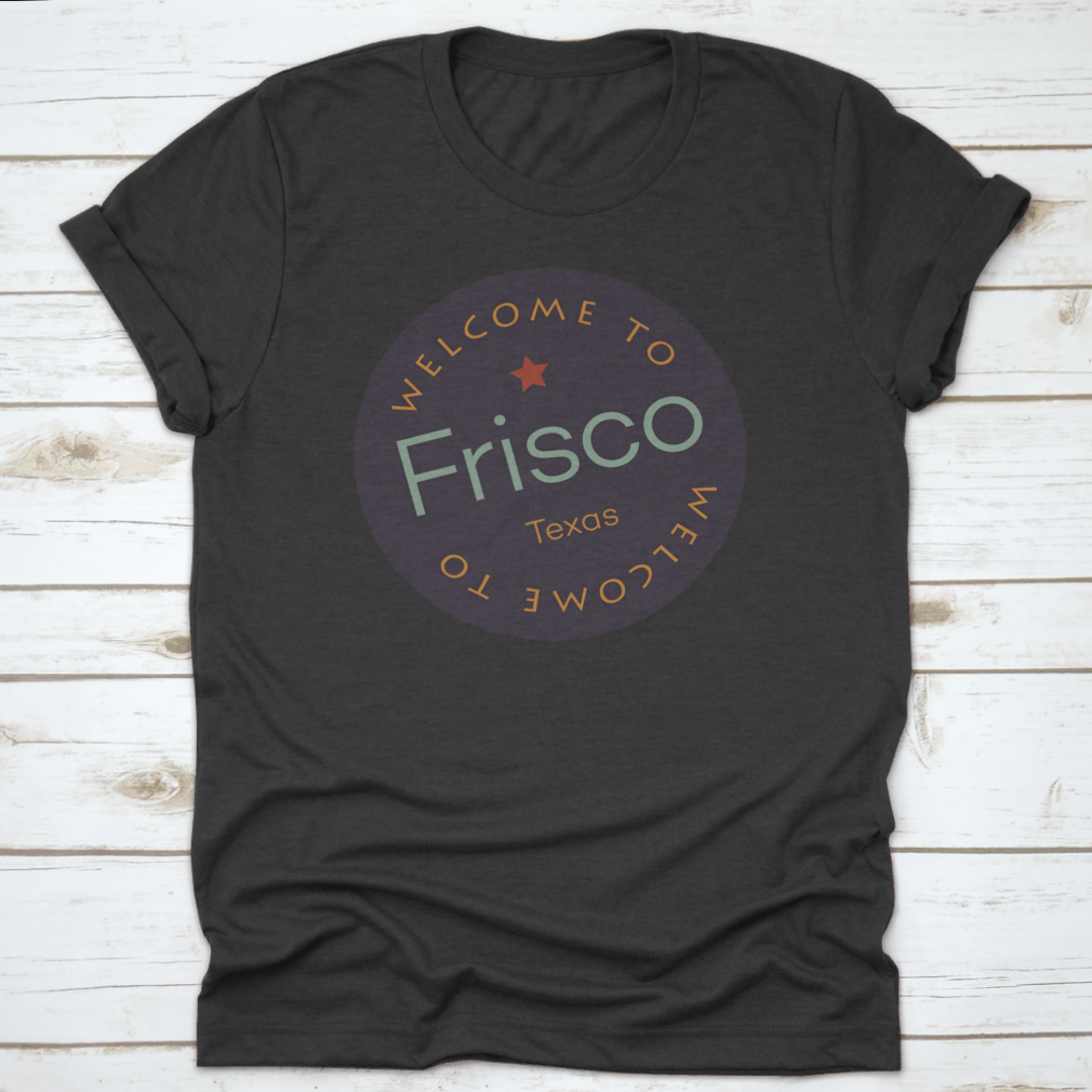 Frisco Texas Tourism Badge Sticker, showcasing vibrant colors and design, perfect for enthusiasts of the city.