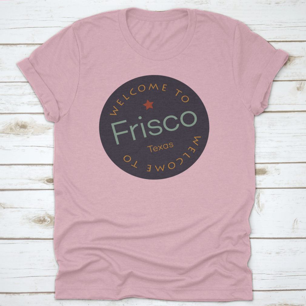 Frisco Texas Tourism Badge Sticker, showcasing vibrant colors and design, perfect for enthusiasts of the city.