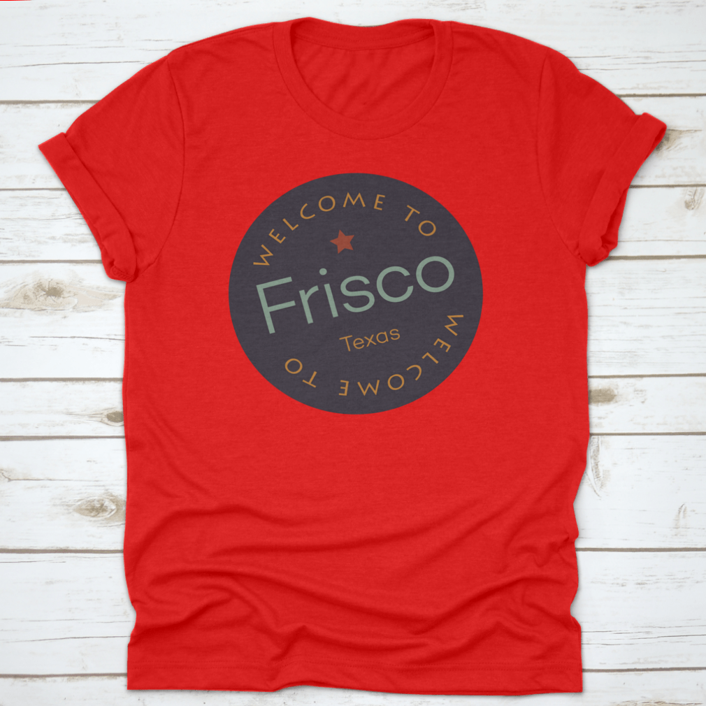 Frisco Texas Tourism Badge Sticker, showcasing vibrant colors and design, perfect for enthusiasts of the city.
