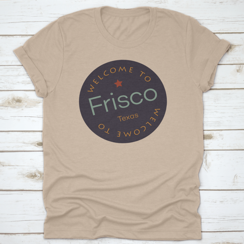 Frisco Texas Tourism Badge Sticker, showcasing vibrant colors and design, perfect for enthusiasts of the city.