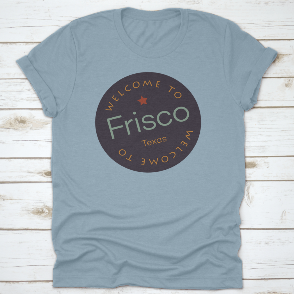 Frisco Texas Tourism Badge Sticker, showcasing vibrant colors and design, perfect for enthusiasts of the city.