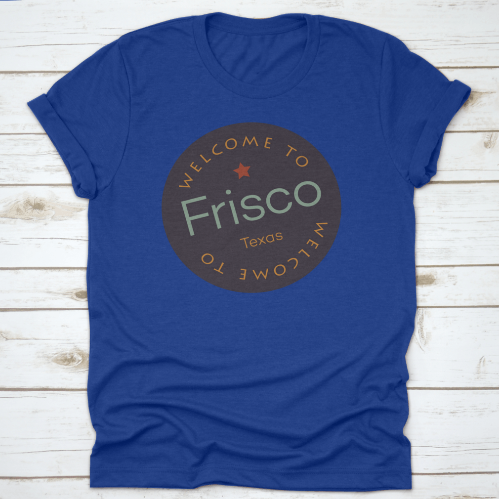 Frisco Texas Tourism Badge Sticker, showcasing vibrant colors and design, perfect for enthusiasts of the city.