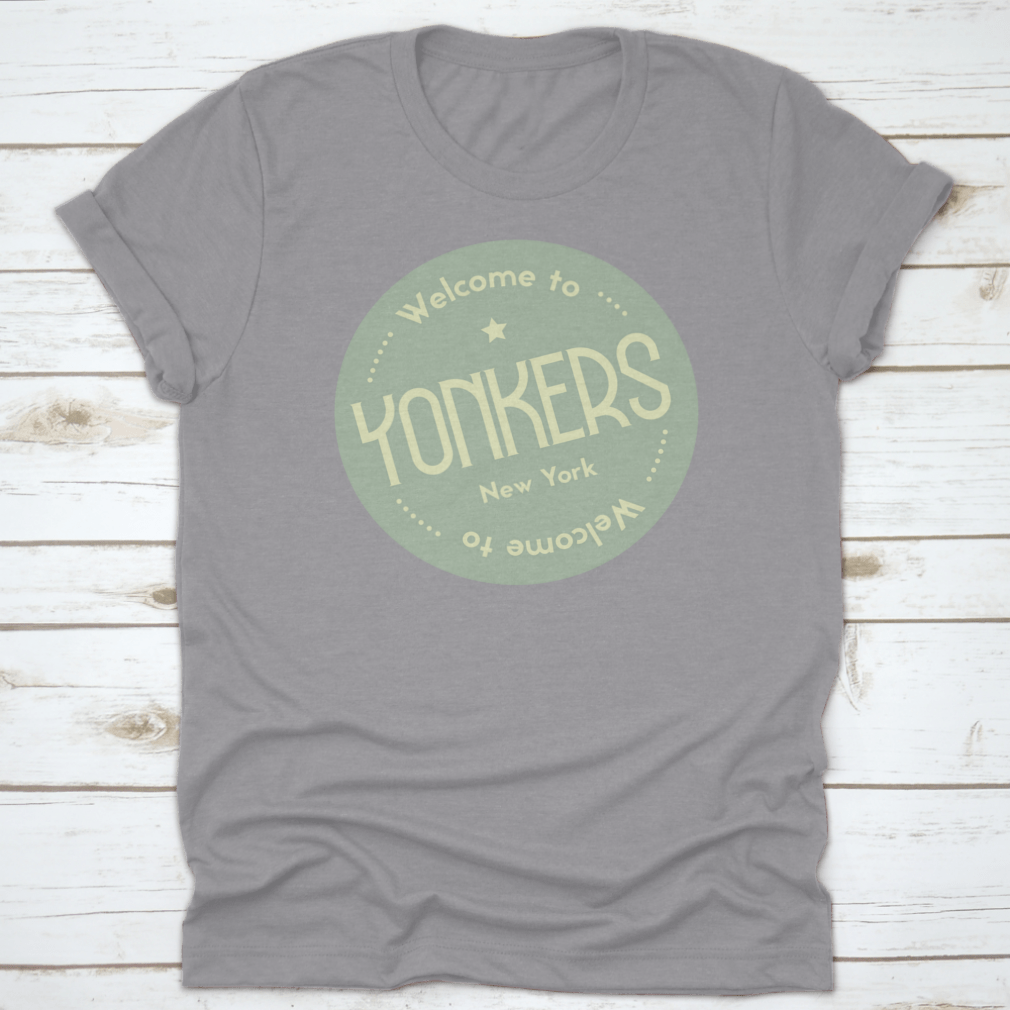 Welcome To Yonkers New York tourism badge sticker, featuring a classic design and high-quality cotton material.