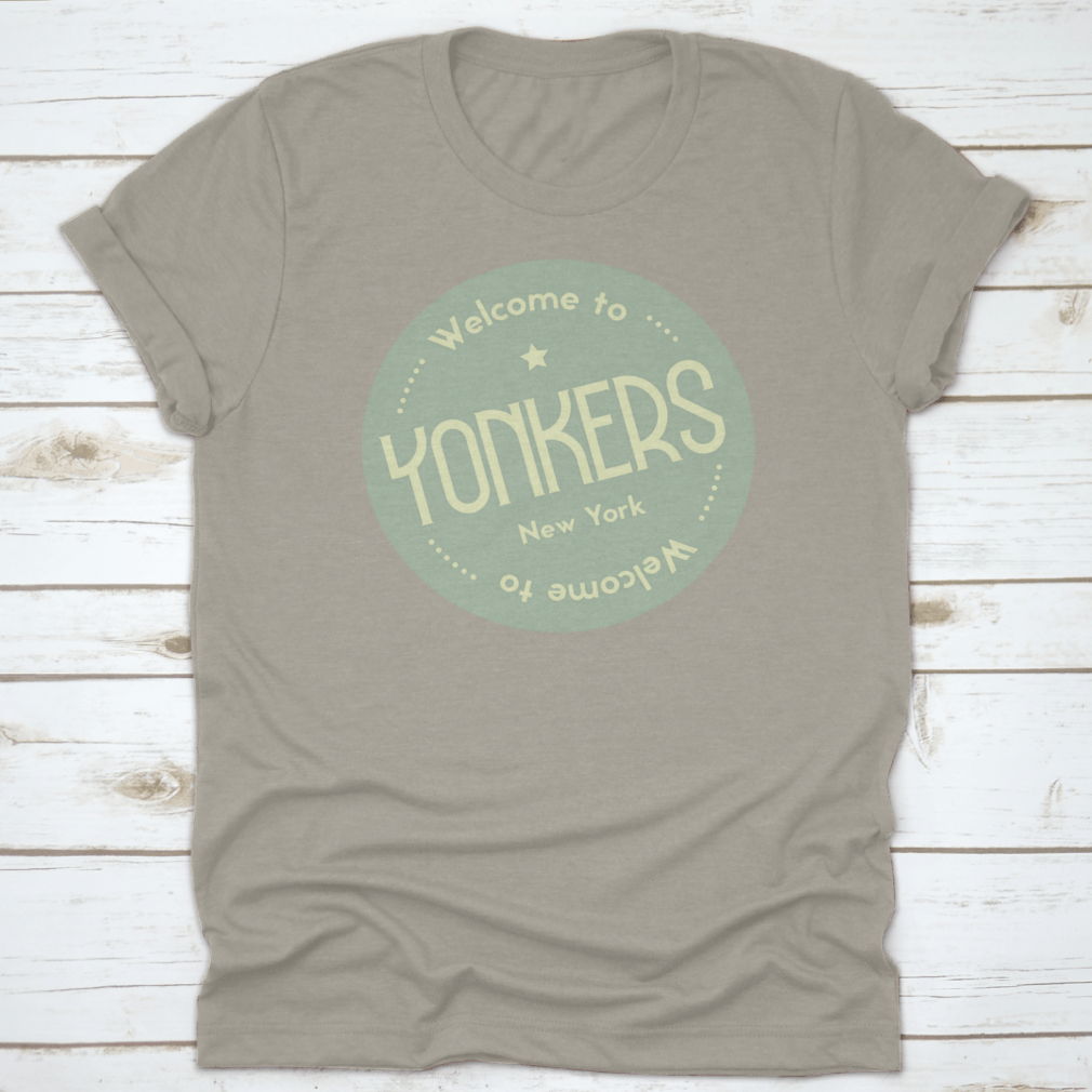 Welcome To Yonkers New York tourism badge sticker, featuring a classic design and high-quality cotton material.