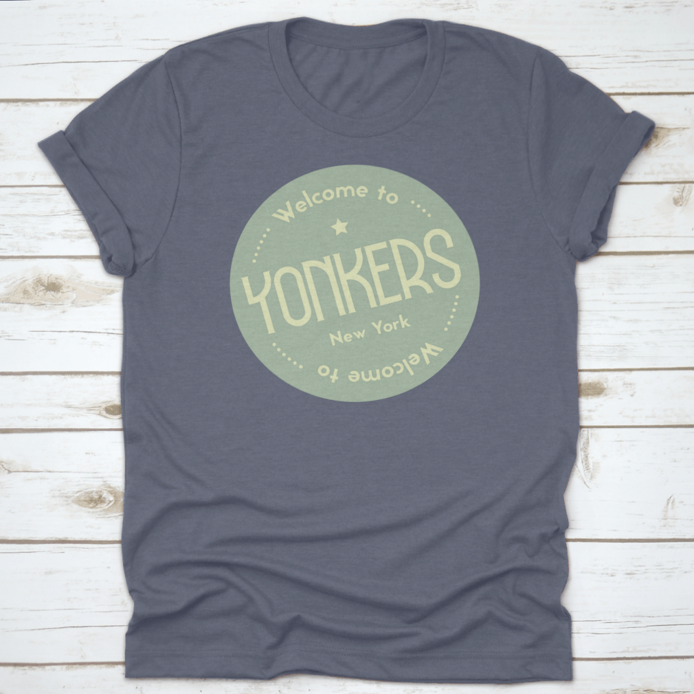 Welcome To Yonkers New York tourism badge sticker, featuring a classic design and high-quality cotton material.