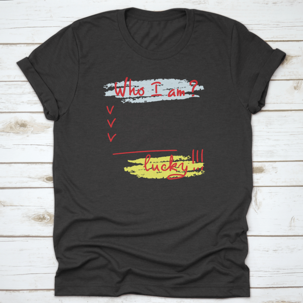 A comfortable 'Who I Am?' t-shirt made from 100% cotton, featuring a classic fit and midweight fabric, ideal for freelancers and introverts.