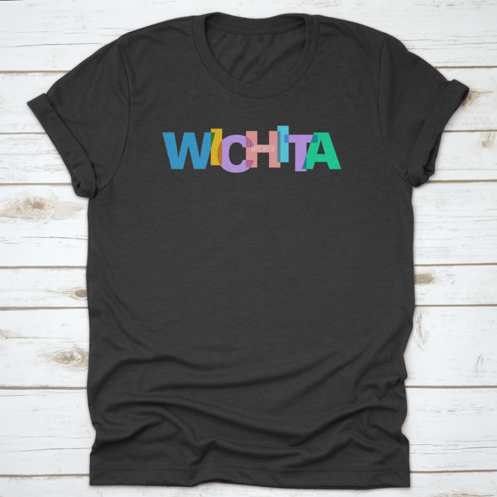 A stylish cotton tee featuring the word 'Wichita', perfect for exploring the city.