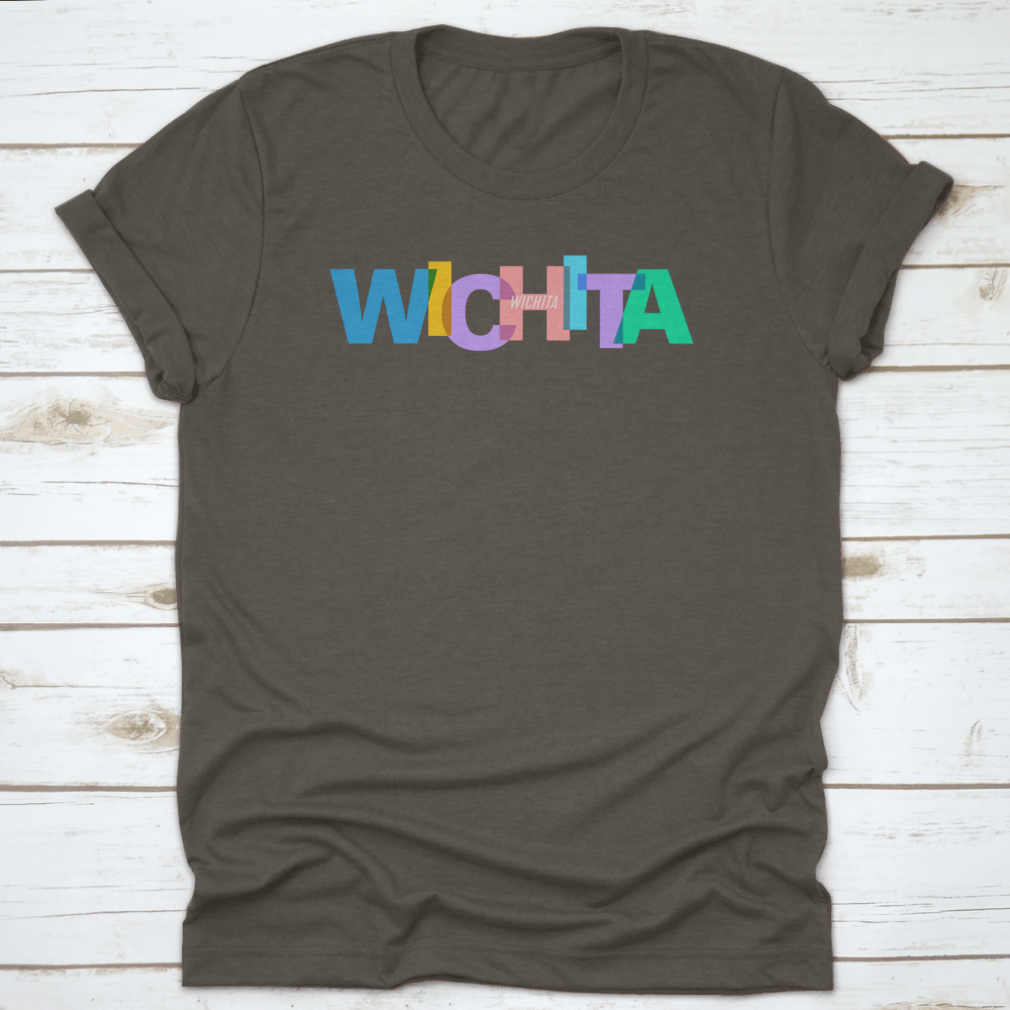 A stylish cotton tee featuring the word 'Wichita', perfect for exploring the city.