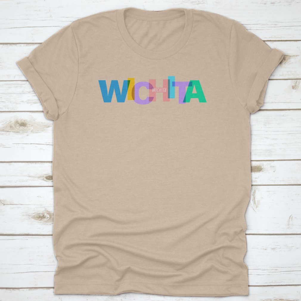 A stylish cotton tee featuring the word 'Wichita', perfect for exploring the city.