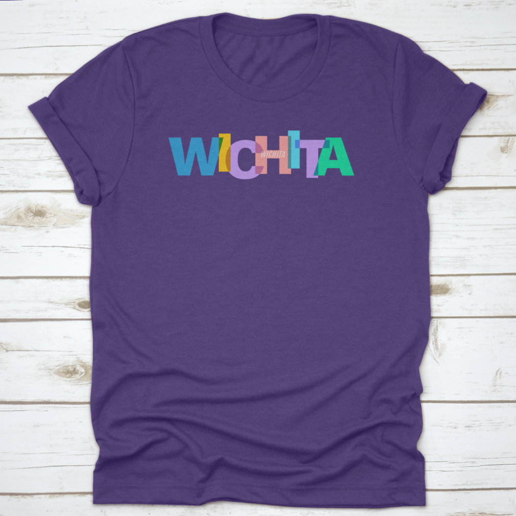 A stylish cotton tee featuring the word 'Wichita', perfect for exploring the city.