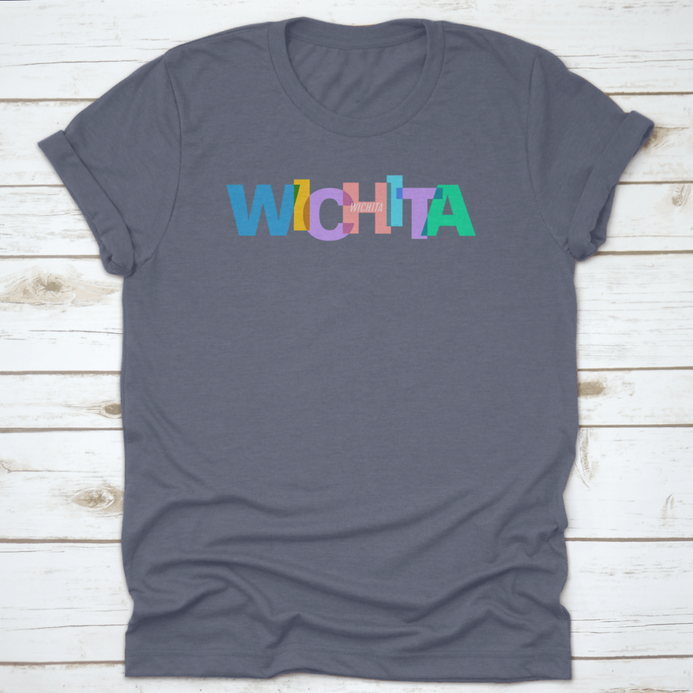 A stylish cotton tee featuring the word 'Wichita', perfect for exploring the city.