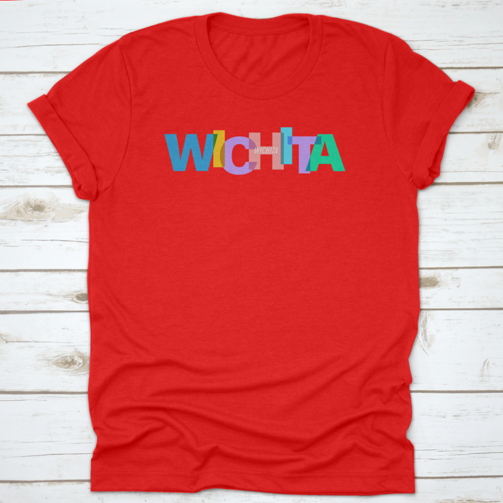 A stylish cotton tee featuring the word 'Wichita', perfect for exploring the city.