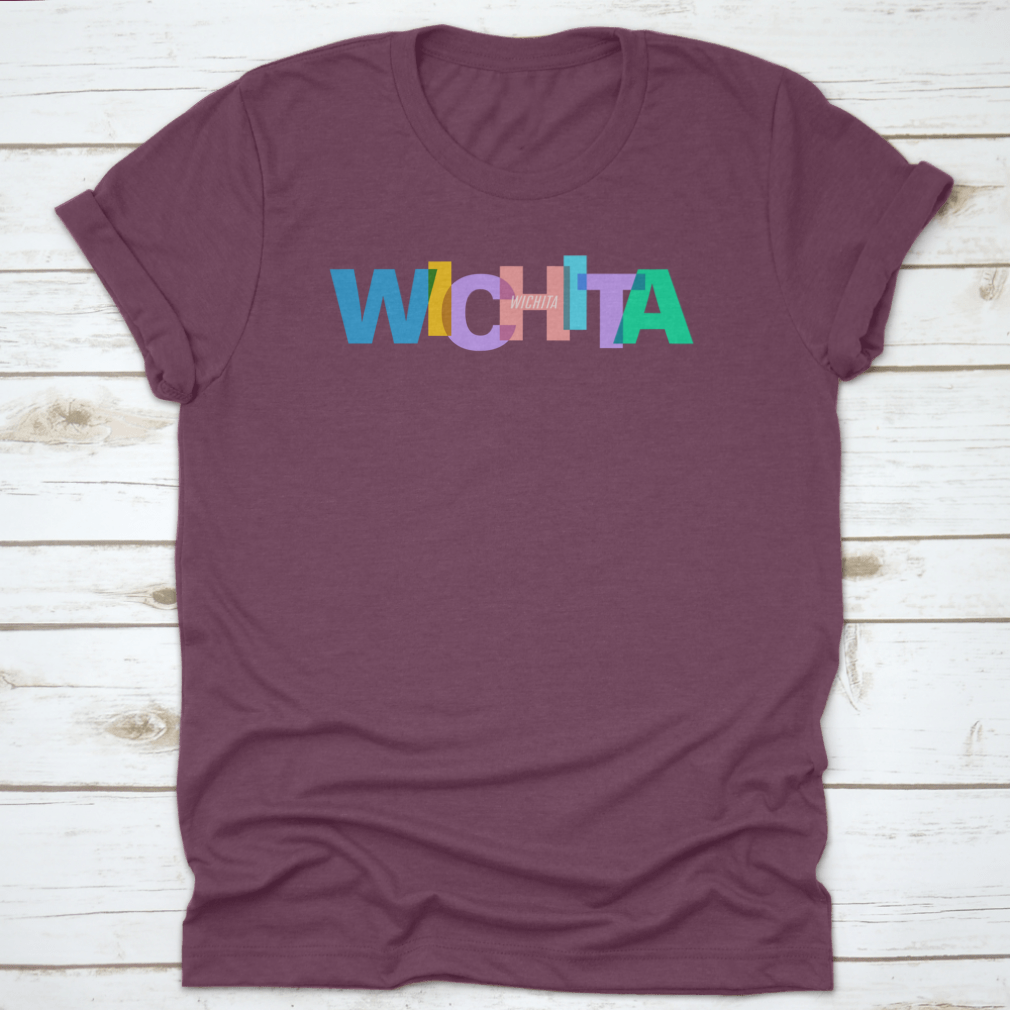 A stylish cotton tee featuring the word 'Wichita', perfect for exploring the city.