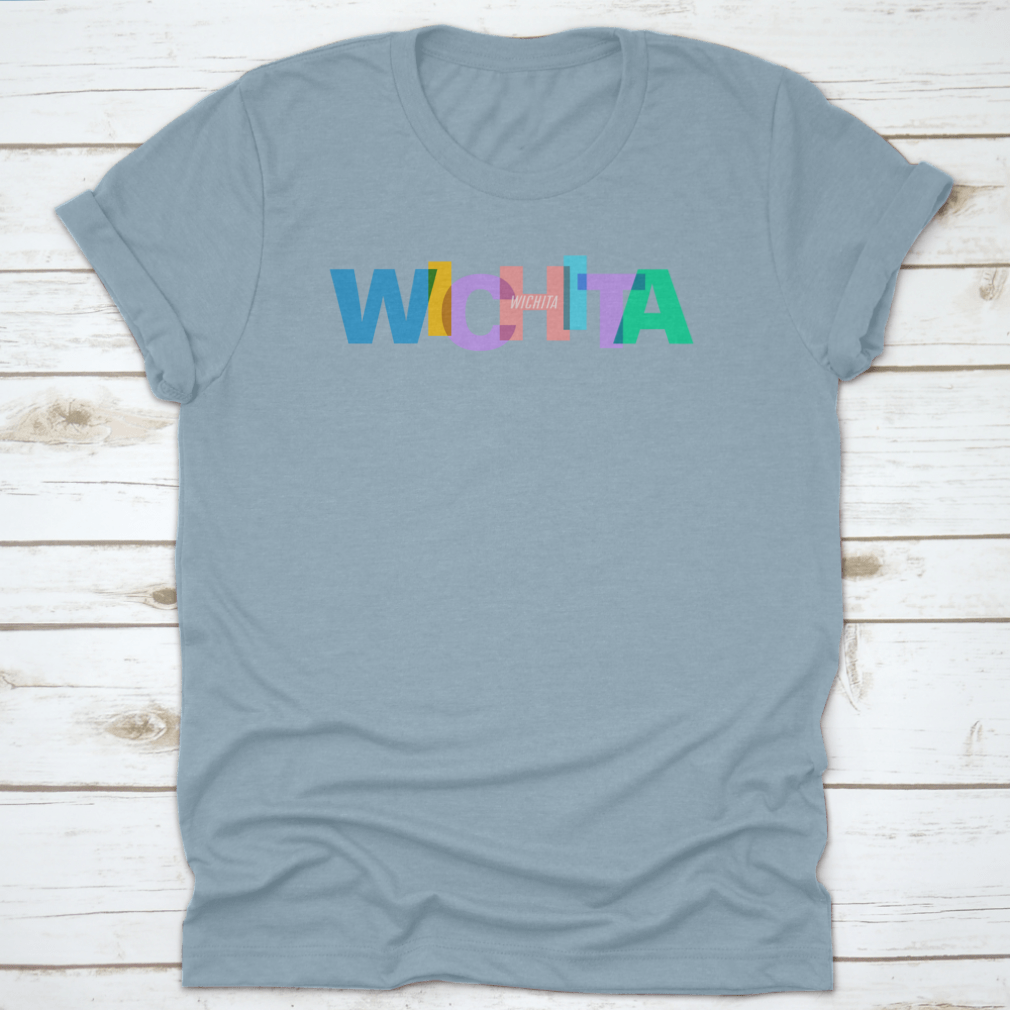 A stylish cotton tee featuring the word 'Wichita', perfect for exploring the city.